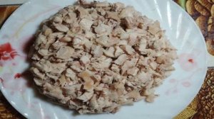 Салат слоёный с грибами