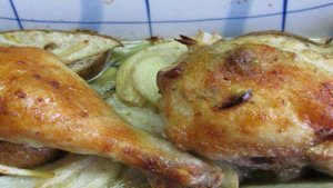 Курица с грушей