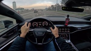 2021 Audi A7 / Ауди A7 55 TFSI 3.0 турбо автомат 340 л.с. | Тест драйв от первого лица | Шумомер