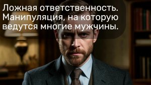 Ложная ответственность. Манипуляция, на которую ведутся многие мужчины.