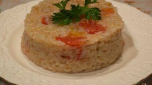 Ризотто с курицей и помидором