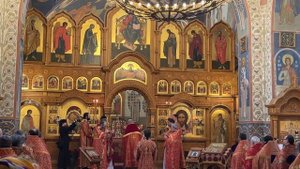 Амвросий служит с Тверским духовенством
