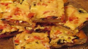 Пицца с грибами.