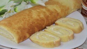 Бисквитный рулет к чаю