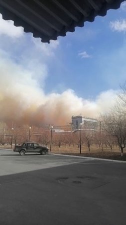 Пожар в Саяногорске
