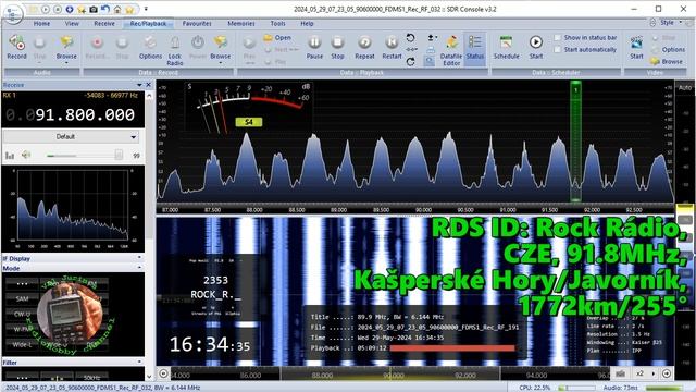 29.05.2024 13:33UTC, [Es], Rock Radio, Чехия, 91.8МГц, 1772км