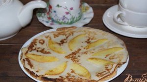 Блины с яблочным припеком