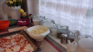 Пицца овощная! Тесто на закваске !Хлеб на неделю! Домашняя еда Кухня Рецепты
