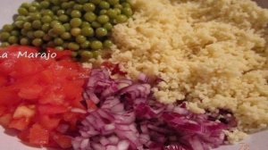 Легкий салат с крупой