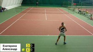 Теннис онлайн матч Кати Терминатор и Александра Карпухина tennis любители