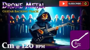 Drone Metal Guitar Backing Track _ C Minor _ 120 BPM