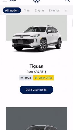 VW цены 2025 в Канаде