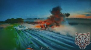 🛬🔥🏴⚡️Уничтожение колонны из 6 единиц техники противника отрядом БПЛА "Тигры"