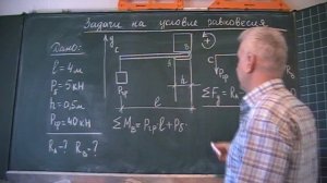 Реакции защемлённой балки