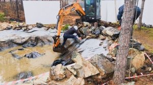 реконструкция пруда 
часть 1