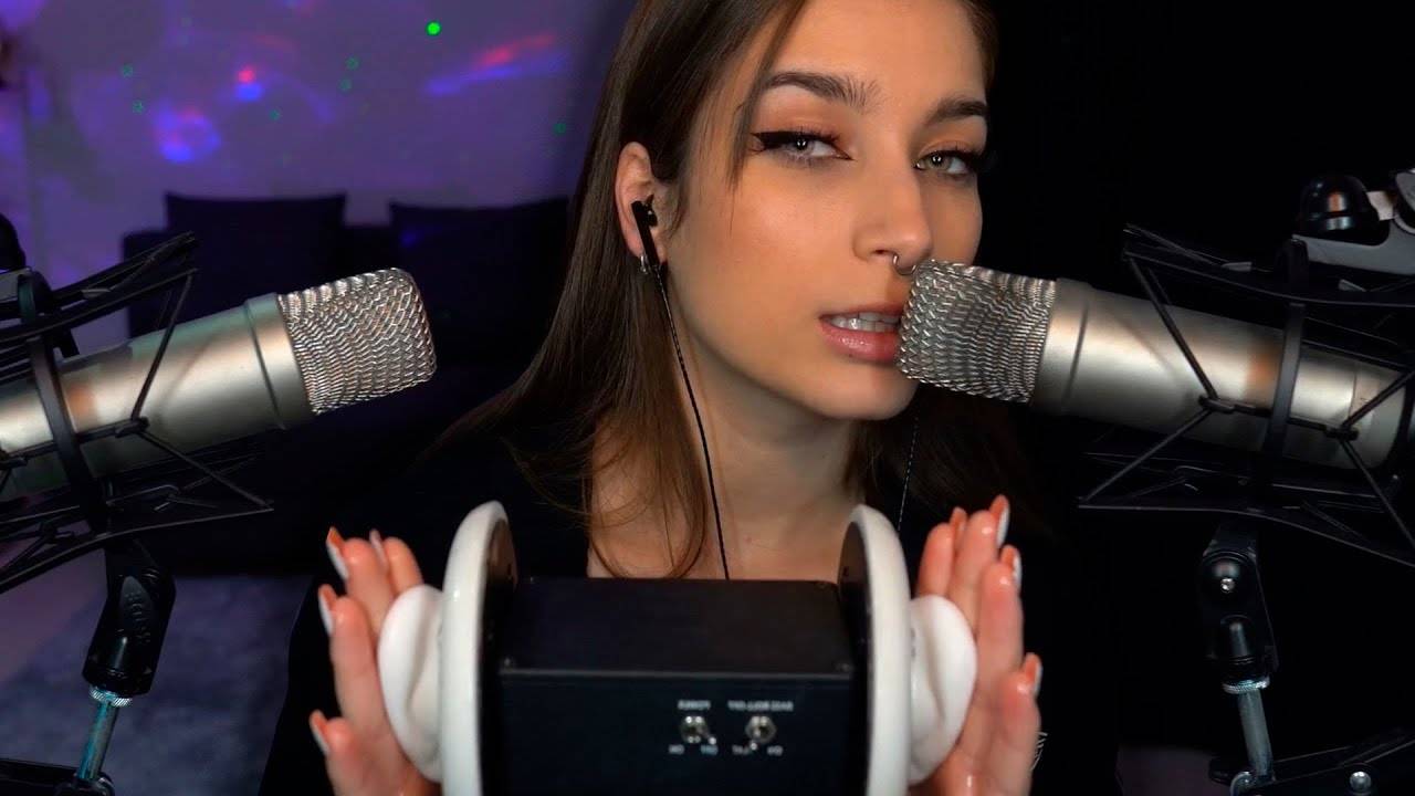 Akuma ASMR ИНТЕНСИВНЫЙ массаж ушей с помощью звуков рта | Микрофон 3dio RODE NT N1 ASMR