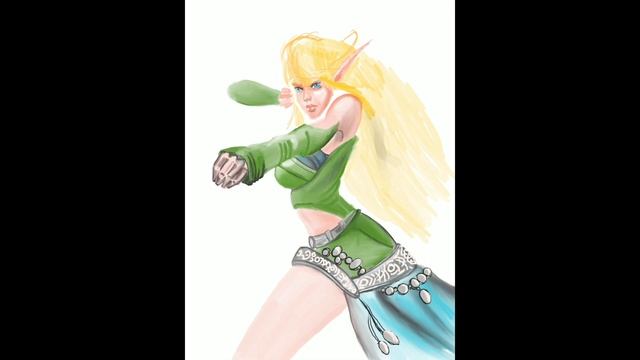 Рисую АРТ Эльфа лучницу смотреть онлайн