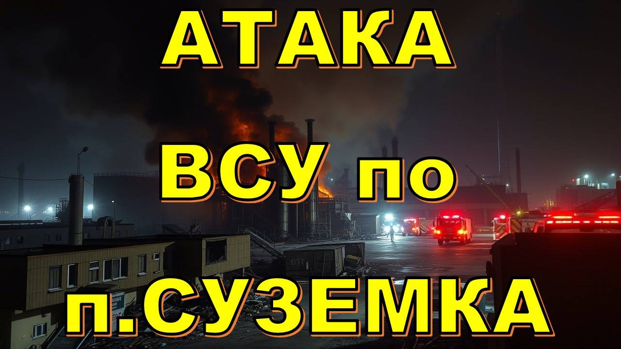 🔥Срочно! Пожар в Брянской области после удара ВСУ🔥