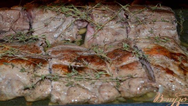 Свиные ребрышки в яблочном соке