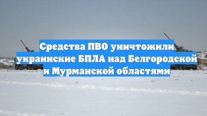 Средства ПВО уничтожили украинские БПЛА над Белгородской и Мурманской областями