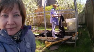Грядки в тепличках готовы. Снегопады, заморозки. Весна ты где АУУУУ...!!! Загородная жизнь.