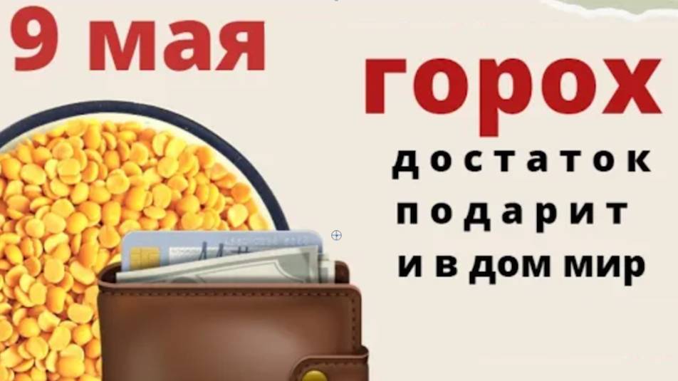 9 мая день Глафиры. Считается что горох в этот день волшебный