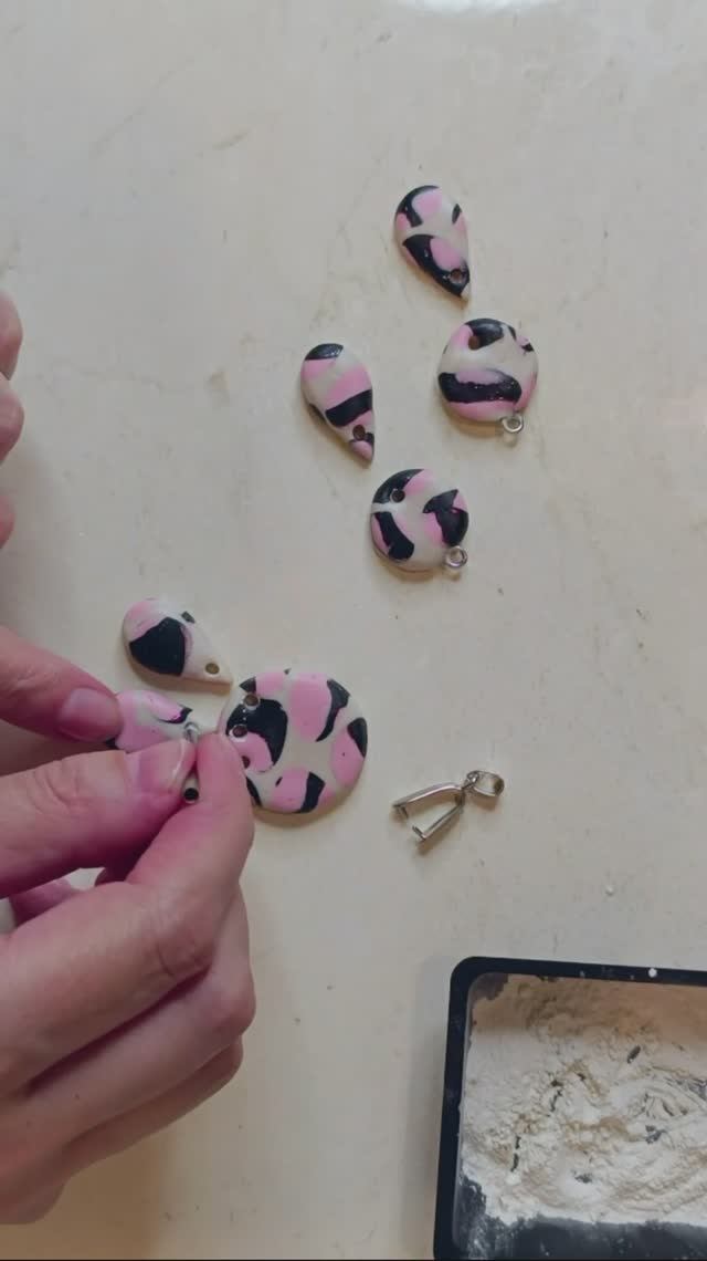 Кулон и серьги из полимерной глины своими руками смотреть онлайн