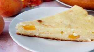 Творожная запеканка с персиками