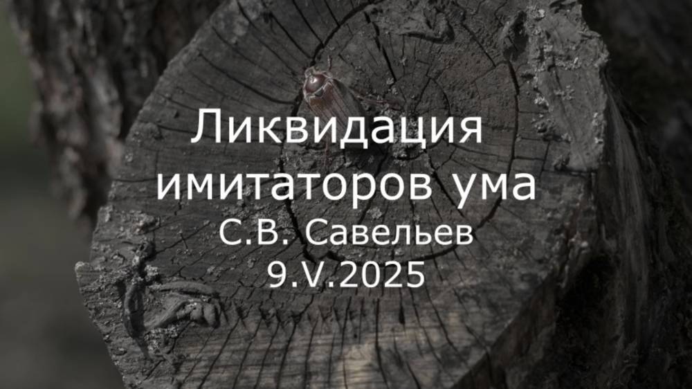 С.В. Савельев - Ликвидация имитаторов ума
