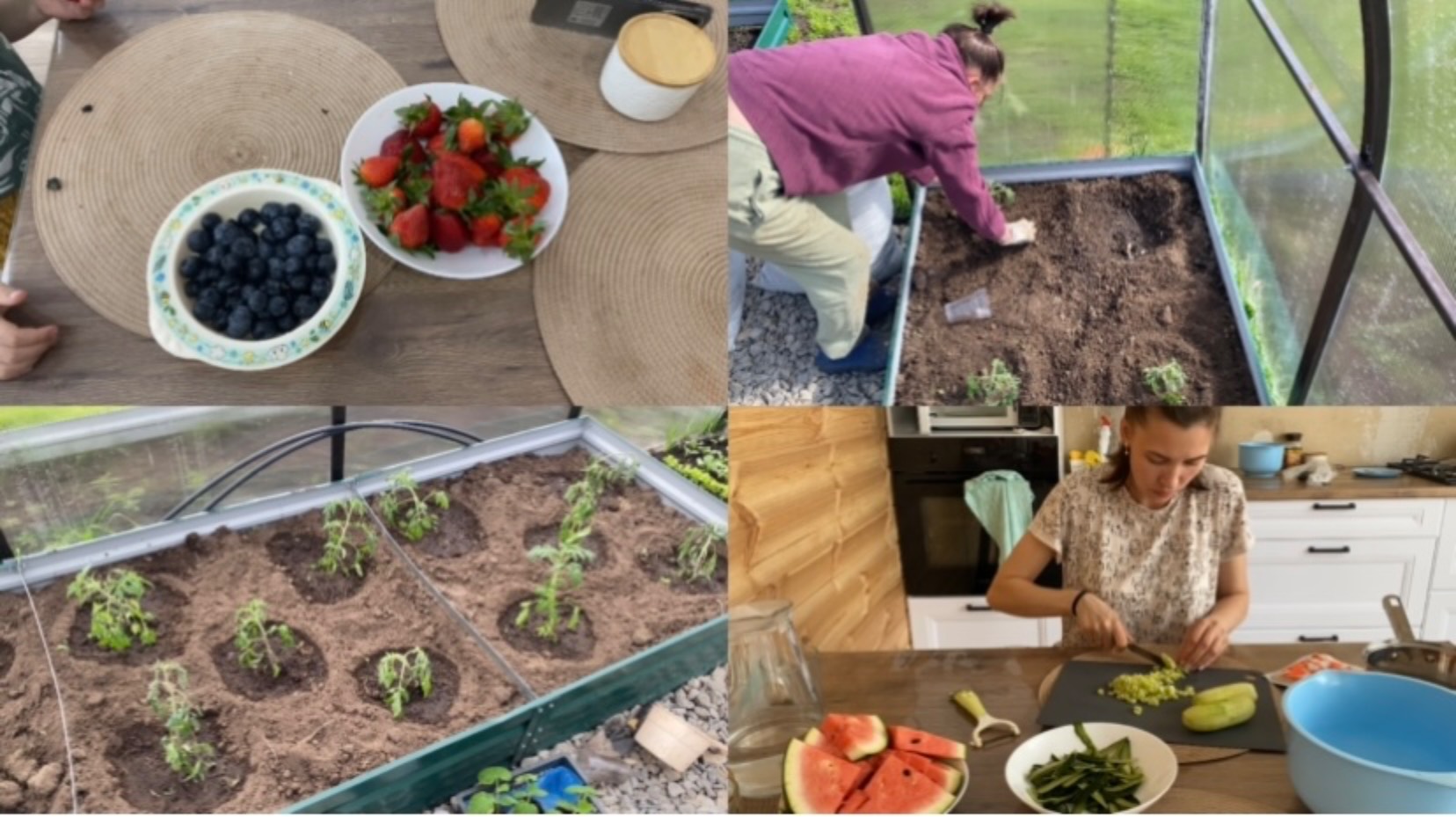 ПОДСТРИГЛАСЬ// ПЕРВАЯ КЛУБНИКА С АРБУЗОМ// ВЫСАДИЛА ТОМАТЫ И ОГУРЦЫ// КОТЛЕТЫ С ПЮРЕШКОЙ смотреть онлайн