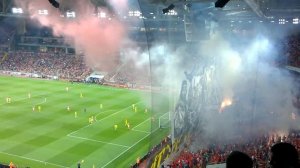 Спартак - ЦСКА. Перформанс болельщиков красно-белых