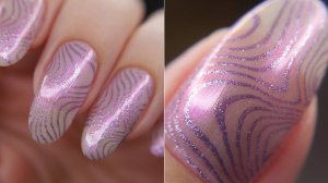 Блестящий полупрозрачный маникюр в корейском стиле (обычный лак)