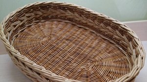 Овальный поднос с косой (Часть 2) Плету овальное дно