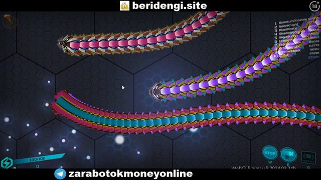 Play to earn game dmntr - змейка занял топ 6 место в игре dominator червячок