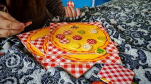 играем и собираем пиццу из картона для малышей
