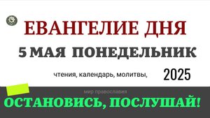 5 МАЯ ПОНЕДЕЛЬНИК ЕВАНГЕЛИЕ ДНЯ 2025 #евангелие