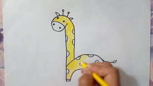 How to draw a giraffe.Как нарисовать жирафа, простой способ.