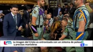 Traslado Cristo de la Buena Muerte por los legionarios - Málaga 29-03-18 imágenes TVE