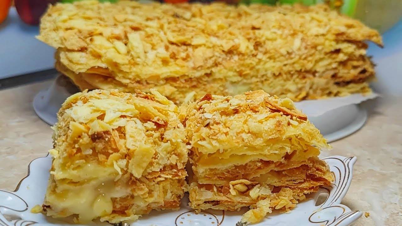 Торт Наполеон . Лучший рецепт. Мало кто знает этот способ. Классический Наполеон с заварным кремом