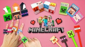 5 крутых идей оригами MINECRAFT | Поделки из бумаги, которые можно сделать дома