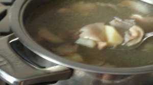 Суп с вешенками и перловой крупой