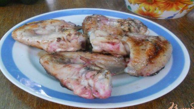 Куриные крылышки на мангале. Маринад с красной смородиной