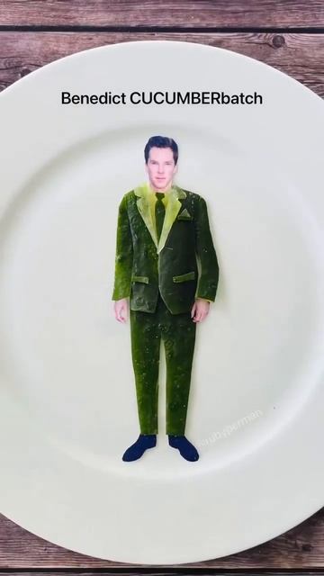 Бенедикт Камбербэтч из огурца и Дэвид Бекхэм из сыра #shorts #поделки #искусство смотреть онлайн