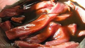 Телятина в соусе-маринаде Якинику с рисом