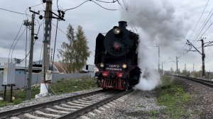 "Под Поезд Победы!" Паровозы СО18 - 2018, Эр796 - 46 и Ов.324 на перегоне, май 2024 года