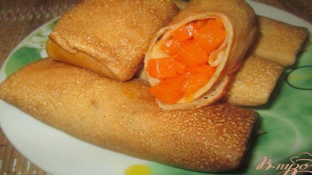 Блинчики с начинкой из тыквы