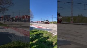 Побывала на встрече поезда Победы на паровой тяге..