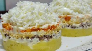 ОЧЕНЬ НЕЖНЫЙ САЛАТ на  ПРАЗДНИЧНЫЙ ДЕНЬ из простых продуктов