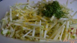 Закуска из яблока с креветками