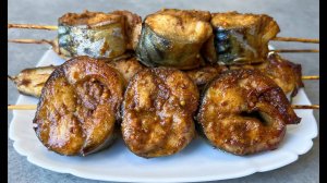 Шашлык из Скумбрии в Духовке Запеченная Скумбрия Baked Mackerel Блюда из Рыбы Простой Рецепт